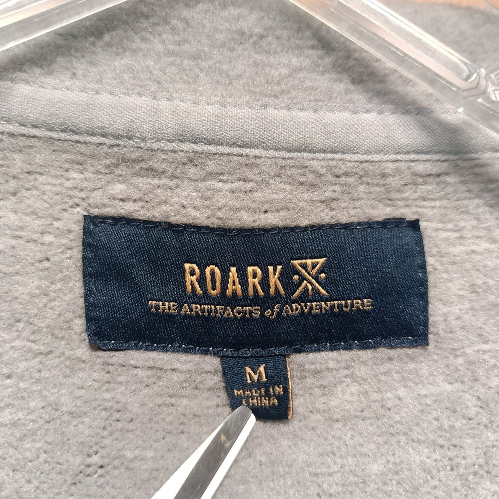 Roark Revival Roadrunner Hoodie Mens M Gray Full Zip Fleece Performance - Picture 2 of 6